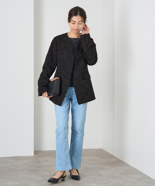 IENA（イエナ） ノーカラージャケット FREE ブラック レディース