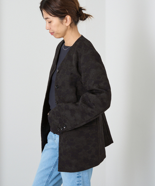 IENA（イエナ） ノーカラージャケット FREE ブラック レディース