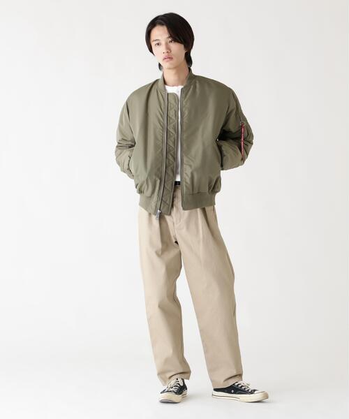 Alpha MA1 カーキ 短丈 Alpha Industries（アルファ・インダストリーズ） ma1 ma-1 メンズ