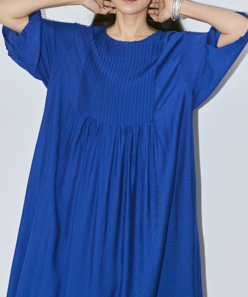 「Libra Cue」 半袖ワンピース FREE ブルー レディース_画像2