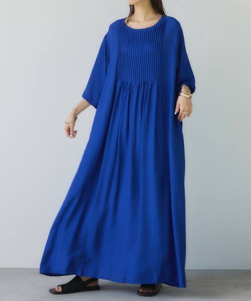 「Libra Cue」 半袖ワンピース FREE ブルー レディース_画像4