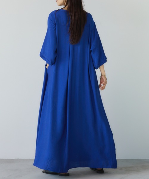 「Libra Cue」 半袖ワンピース FREE ブルー レディース_画像5