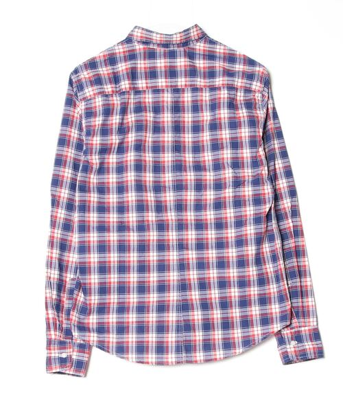 「Frank&Eileen」 チェック柄長袖シャツ X-SMALL ネイビー メンズ_画像2
