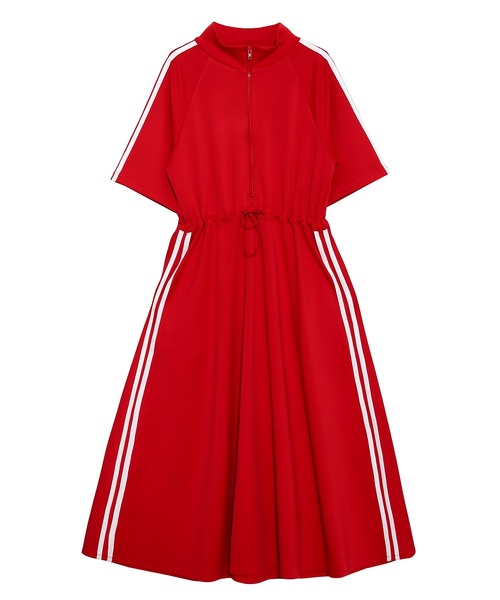 「PUNYUS」 半袖ワンピース 2 レッド レディース_画像2