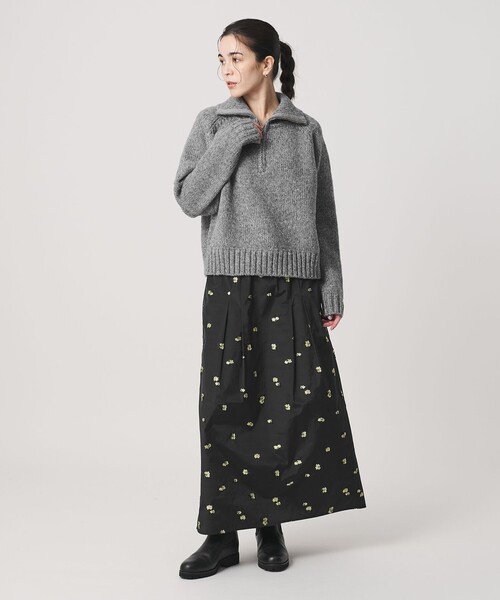 【美品】エイチ ビューティーアンドユース ハーフジップニット Lサイズ BEAUTY＆YOUTH UNITED ARROWS ニット セーター ウールナイロン ハーフ