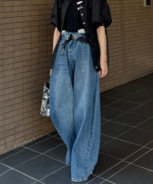 [chuclla] Denim брюки M голубой женский 