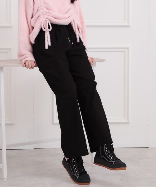 PINK-latte（ピンクラテ） パンツ 裏起毛イージーロングパンツ キッズ