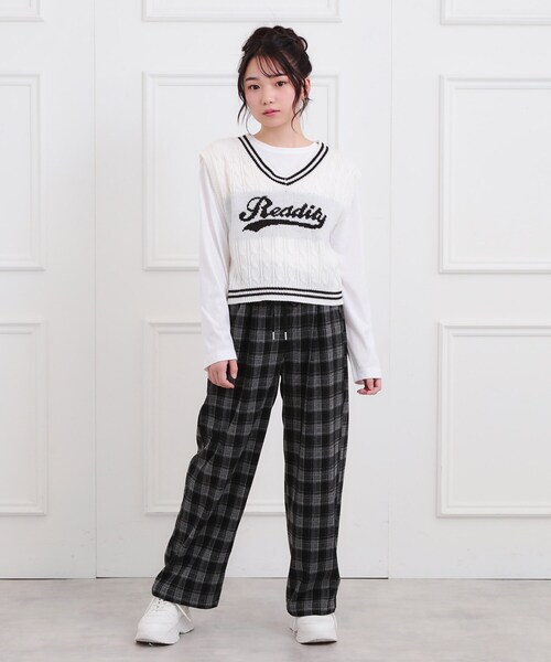 PINK-latte（ピンクラテ） パンツ 裏起毛イージーロングパンツ キッズ