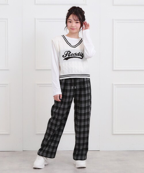 PINK-latte（ピンクラテ） パンツ 裏起毛イージーロングパンツ キッズ