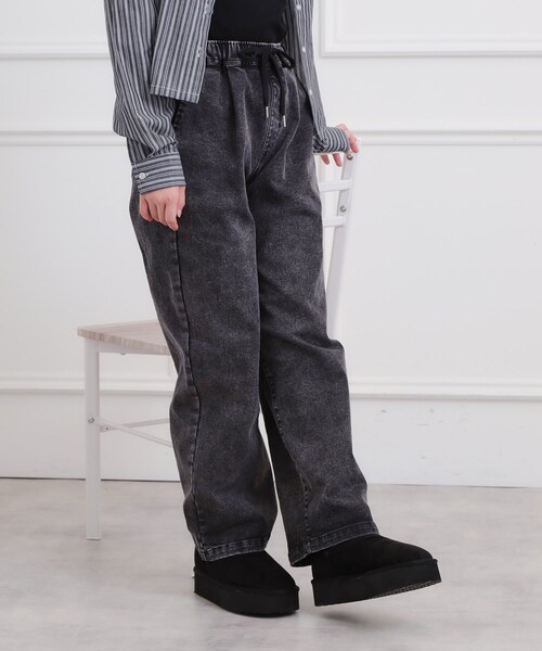 PINK-latte（ピンクラテ） パンツ 裏起毛イージーロングパンツ キッズ