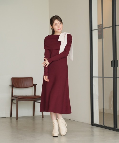 ASTORIA ODIER（アストリアオディール） ワンピース アシメリボン