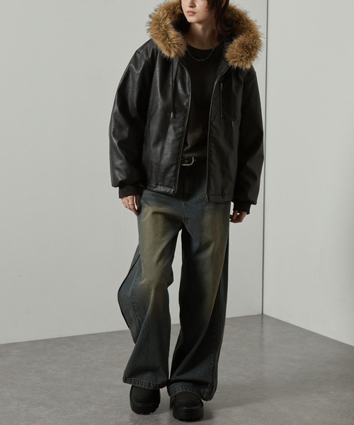 ブルゾン アウター 「Alfred Alex」2WAYヴィンテージライクオーバー