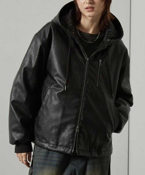 ブルゾン アウター 「Alfred Alex」2WAYヴィンテージライクオーバー