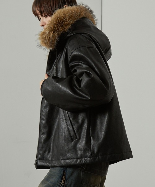 ブルゾン アウター 「Alfred Alex」2WAYヴィンテージライクオーバー