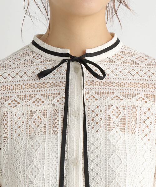 「Andemiu」 長袖ブラウス FREE アイボリー レディース_画像2