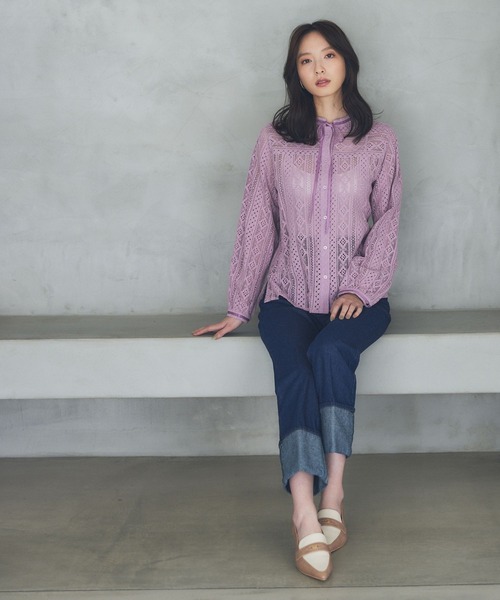 「Andemiu」 長袖ブラウス FREE アイボリー レディース_画像5