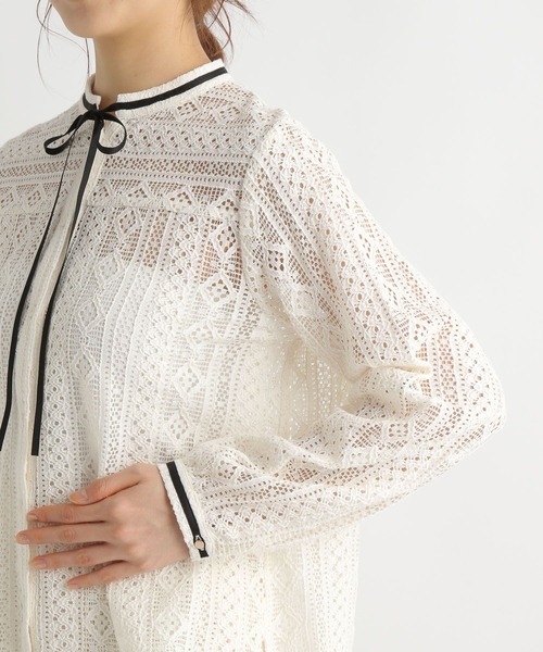 「Andemiu」 長袖ブラウス FREE アイボリー レディース_画像8