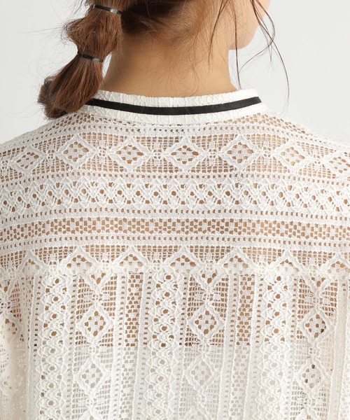 「Andemiu」 長袖ブラウス FREE アイボリー レディース_画像9