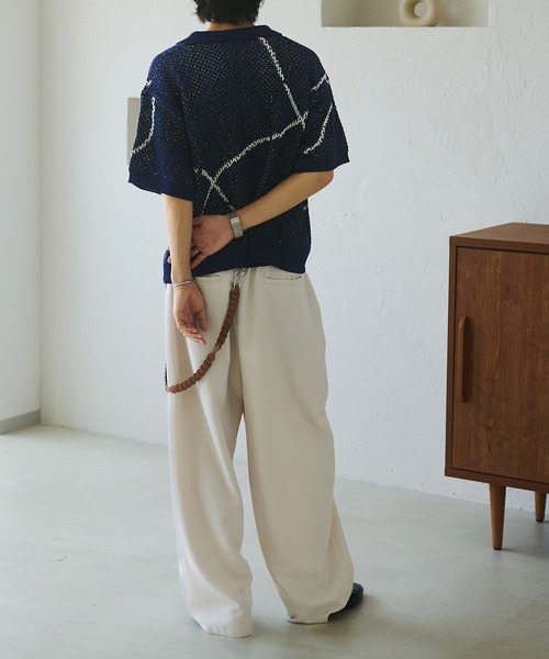 「epnok」 半袖ニット SMALL ブルー メンズ_画像5