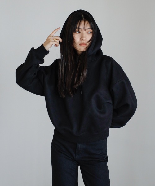 ENC パーカー back label print concept hoodie / バックラベル