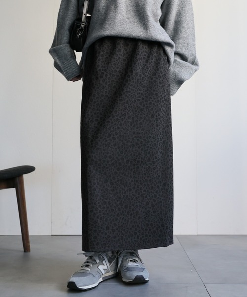 ap retro スカート レオパードナロースカート / アニマル柄タイト