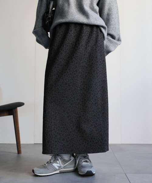 ap retro スカート レオパードナロースカート / アニマル柄タイト