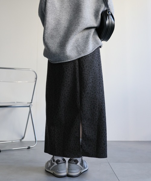 ap retro スカート レオパードナロースカート / アニマル柄タイト