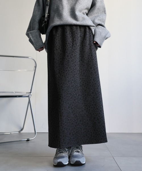 ap retro スカート レオパードナロースカート / アニマル柄タイト