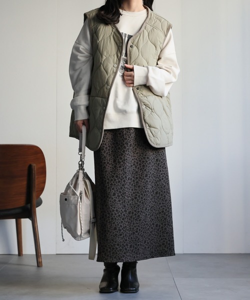 ap retro スカート レオパードナロースカート / アニマル柄タイト