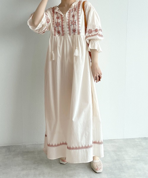 「w closet」 長袖ワンピース - グレー レディース_画像3