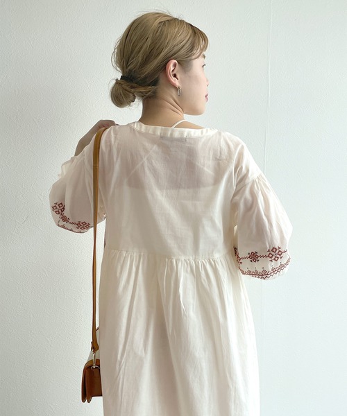 「w closet」 長袖ワンピース - グレー レディース_画像6