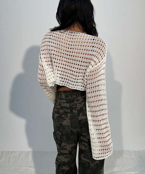 「ROGER AND RAW」 長袖ニット FREE ホワイト レディース_画像5