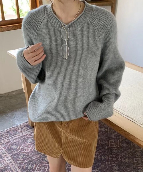 CADBURY（キャドバリー） ニット セーター クルーネックラグランニット