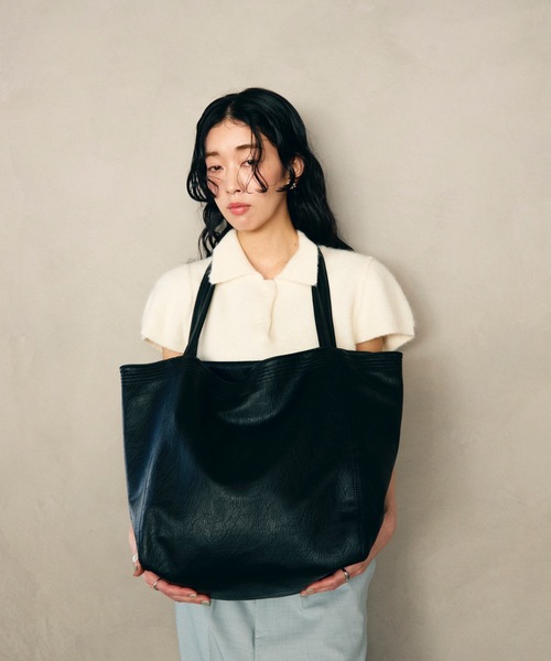 トートバッグ エコレザービッグトートバッグ レディース : ZOZOTOWN