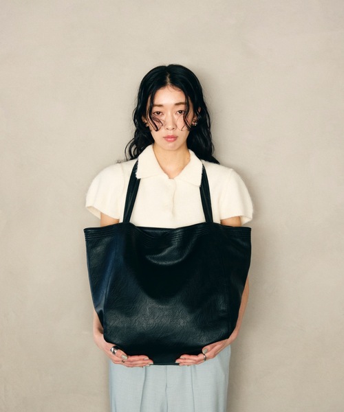トートバッグ エコレザービッグトートバッグ レディース : ZOZOTOWN
