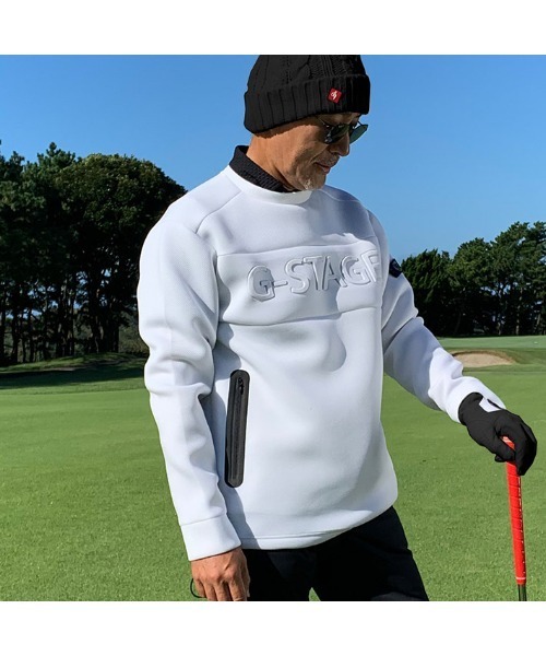 「g-stage」 スウェットカットソー 48 ホワイト メンズ_画像3