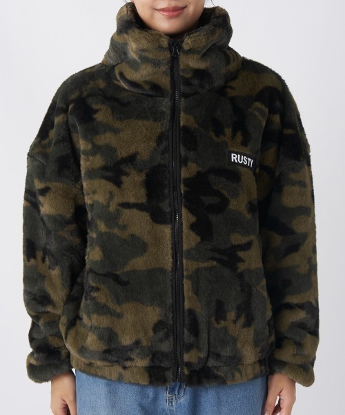新品タグ付定価13440円の半額ラスティーRUSTYヒョウ柄スノボジャケット防水 RUSTY（ラスティ） ブルゾン アウター 「RUSTY/ラスティー」レディース