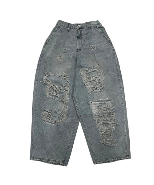 「XU」 デニムパンツ M グレー メンズ_画像9
