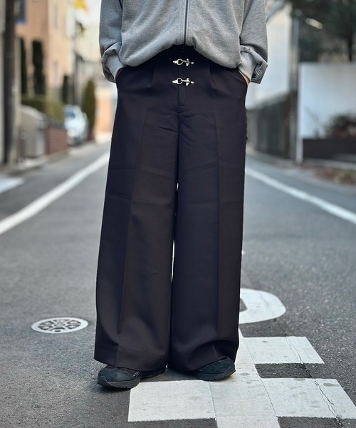 MandO（エムオー） ワイドパンツ スラックス ファイヤーマンバギー