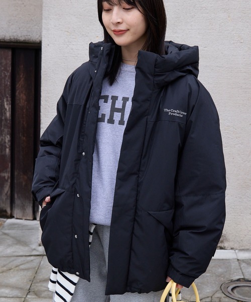 「THE CRAFT CREW PRODUCTS」 ダウンジャケット L アイボリー レディース_画像2