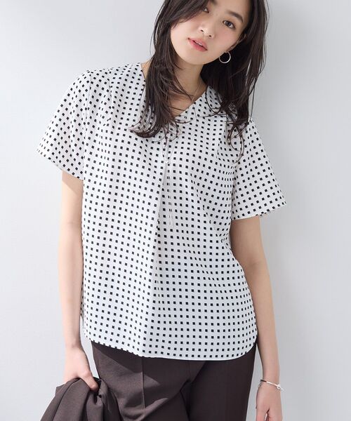 INDIVI（インディヴィ） ブラウス シャツ 半袖 入学式 「洗える／UV