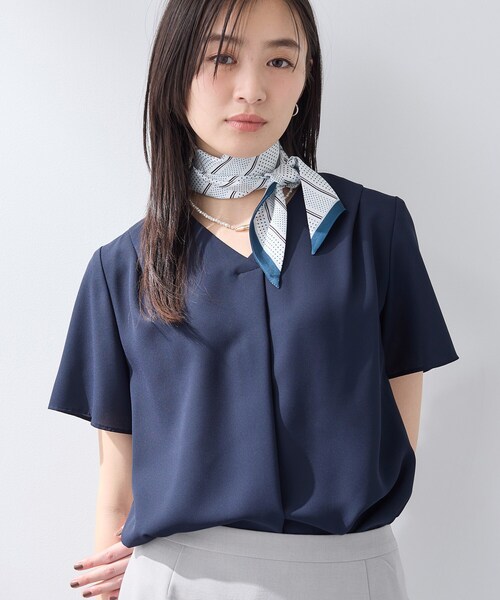 INDIVI（インディヴィ） ブラウス シャツ 半袖 入学式 「洗える／UV