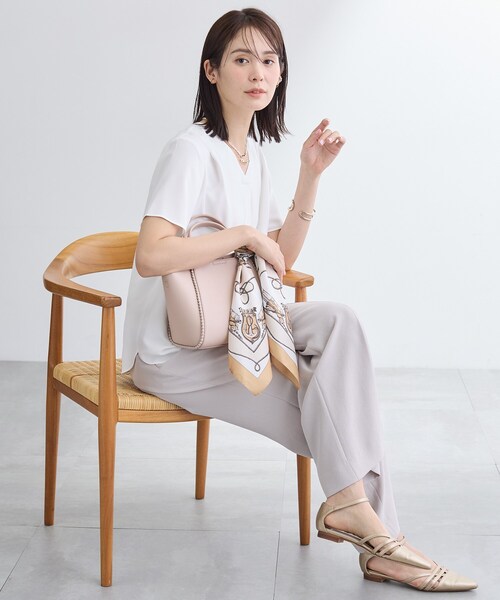 INDIVI（インディヴィ） uvカット ブラウス シャツ 半袖 入学式