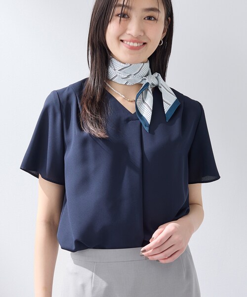 INDIVI（インディヴィ） ブラウス シャツ 半袖 入学式 「洗える／UV