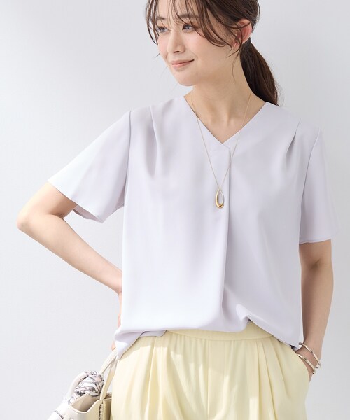 INDIVI(インディヴィ) ブラウス シャツ 半袖 入学式 「洗える/UV INDIVI(インディヴィ) ブラウス シャツ 半袖 入学式 「洗える/UV