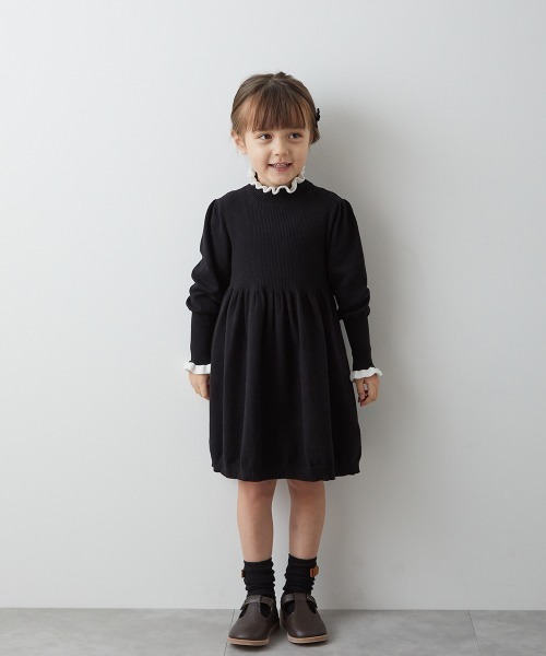 「riziere」 「KIDS」ニットワンピース 90 ライトグレー キッズ_画像2