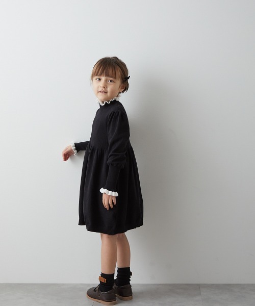 「riziere」 「KIDS」ニットワンピース 90 ライトグレー キッズ_画像9