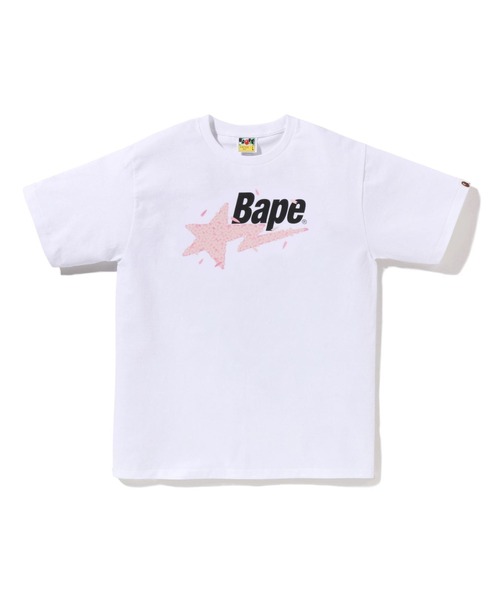A BATHING APE アベイシングエイプ 半袖Tシャツ サイズ レディースS ピンクカモ ホワイト コットン ベイプ 美品 中古 4b001331 A BATHING APE｜ア ベイシング エイプのTシャツ/カットソー（ピンク