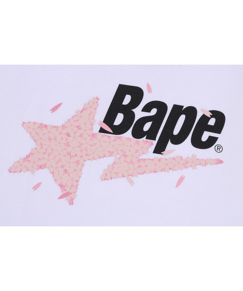 BAPE 半袖Tシャツ 桜 さくら ホワイト SAKURA TEE Sサイズ A BATHING APE（アベイシングエイプ） tシャツ SAKURA STA TEE メンズ