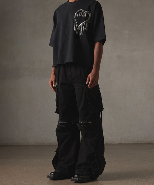 「GRANCY」 カーゴパンツ L ブラック メンズ_画像3